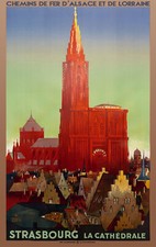 Affiche chemin de fer Alsace