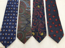 4 cravates 100% Soie Cerruti