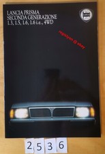 LANCIA PRISMA 1.3/ 1.5/ 1.6/ 1.6 i.e/ 4WD Prospectus 28 pages Italien 11/1986