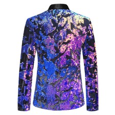 Hommes Paillette Veste Sequin