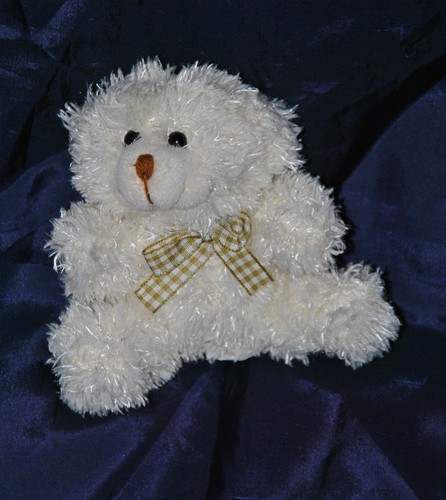 Peluche doudou ours blanc - peluche,
