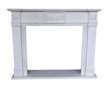 Cheminée en marbre, façade de cheminée sur mesure en marbre massif K007.Luxury P