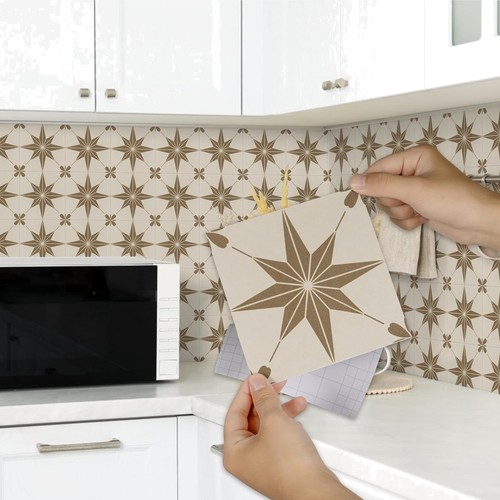 Autocollants carrelage marron - autocollants,