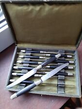 12 couteaux a dessert en ebene