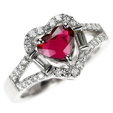 Bague diamant rubis sang de