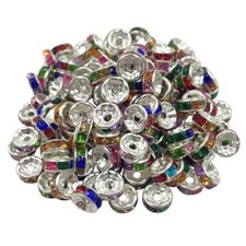 20 Perle Rondelle strass