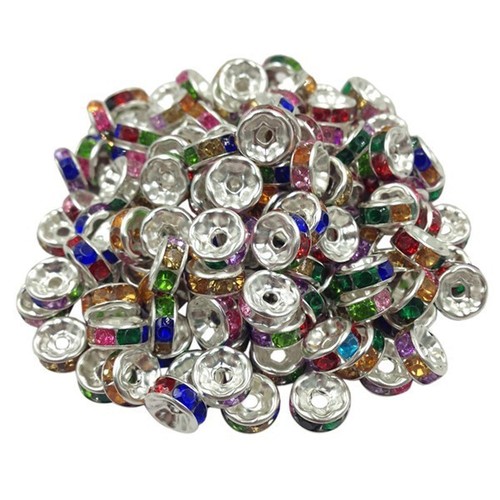 Perle rondelle strass - 20,