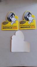 MICHELIN, Bibendum 2 autocollants  pneu XZX (pub,station essence,voiture,garage)