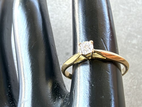 Bague solitaire jaune 18 - solitaire,