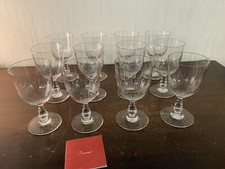 9 verres à eau modèle jeux d'orgue en cristal de Baccarat (prix à la pièce)