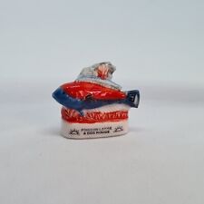 (E16) Fève animaux atlas Édition peintes à la Main poisson large a dos rouge