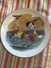 PInocchio 1940 THE DISNEY CLASSICS Plate - 2nd in the Series Lot Of 2 Rare