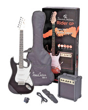 Guitare électrique amplificateur 10 w étui et kit accessoires câble tuner noir