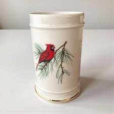 Pot Porcelaine de Paris Cardinal Rouge Vintage Filet Or France Deco