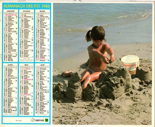 Calendrier almanach des - **,