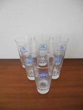 lot 6 verres Anisette Gras pub bar bistrot vintage french glasses Gläser Pastis