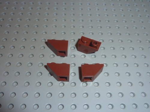 Lego redbrown slope brick - x,