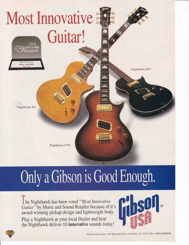 Rare 1993 gibson nighthawk - 1993,