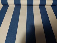 Toile transat store rayures bleues vendue au mètre largeur 120 cm
