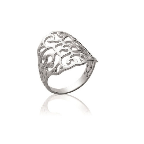 Bague large ajourée argent - bague,
