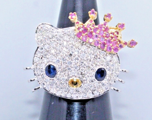 Bague hello kitty - bague, blanc