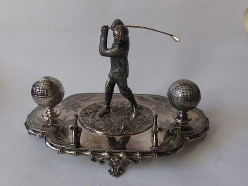 Encrier porte plume golf - , art