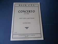♫ Livre Partition song book - BACH C.P.E. - Concerto In D Minor FLUTE PIANO ♫