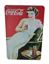 coca cola plaque métal tôle