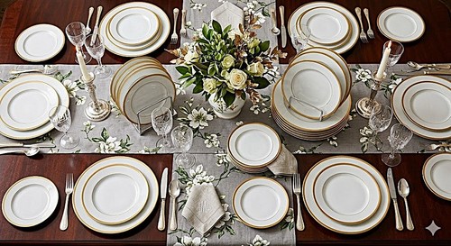 Assiettes porcelaine de - assiettes, en