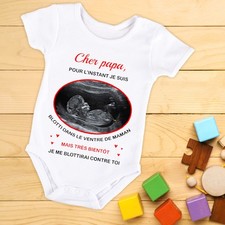 Body bébé ou tee-shirt échographie personnalisable