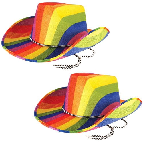 Arc ciel chapeau cowboy - x, arc-en-ciel