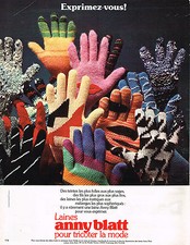 PUBLICITE ADVERTISING 074  1976   LES LAINES ANNY BLATT