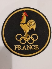 Patch Thermocollant Brodé Jeux Olympique France Coq 8 Cm .