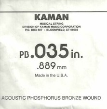 UNE  CORDE  PB.035 Phosphore Bronze pour Guitare acoustique ADAMAS /KAMAN MUSIC