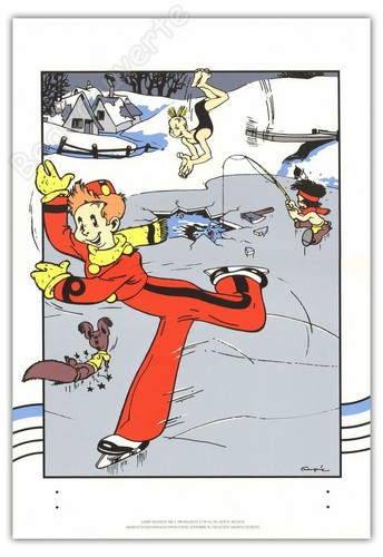 Affiche serigraphie spirou - serigraphie,