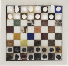 Jeu d'échecs en marbre fait