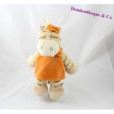 Peluche zèbre NOUKIE'S Hippoum, Baboum et Zamba orange marron 27 cm (MO5023)