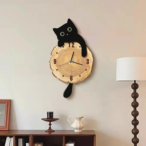 Horloge chat avec queue