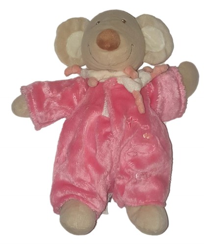 Peluche doudou souris rose - peluche,