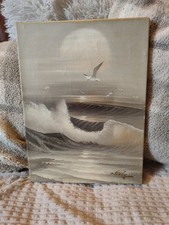 tableau huile sur toile  Bord