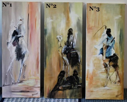 Peinture cavaliers touaregs - peinture,