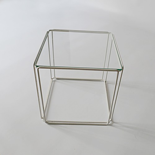 Table métal et verre - 1,