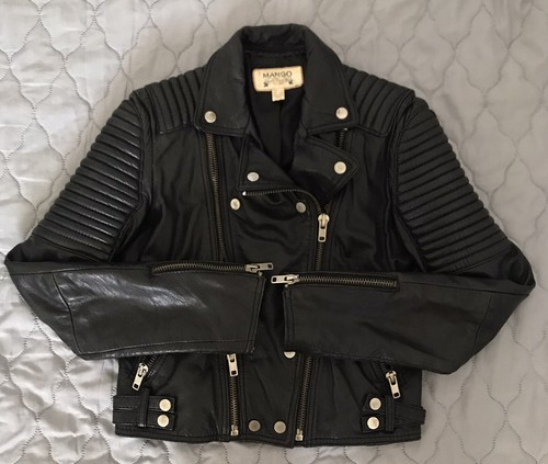 Veste motard noire mangue - veste,