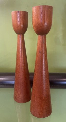 Paire bougeoirs vintage 1950 - bougeoirs,