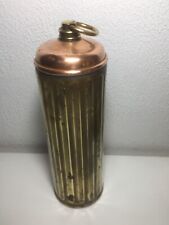 Ancienne Bouillotte Cylindrique en Cuivre Laiton 28cm Style Vintage Rustique