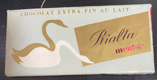 CHOCOLAT MENIER TABLETTE FACTICE RIALTA AU LAIT  DE 100 GR  VERS 1950