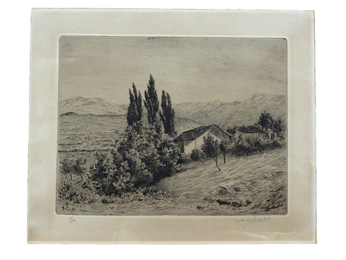 Lechaudel gravure originale - a,