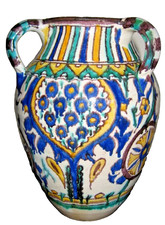 Victor CHEMLA TUNISIE large vase ou jarre en céramique à trois anses début XXe