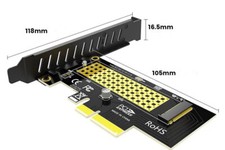 Carte Adaptateur SSD M.2 NVME PCIE 3.0 / 4.0 en X4, X8 OU X16.