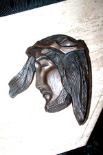 CHRIST TËTE EN BRONZE ANCIEN